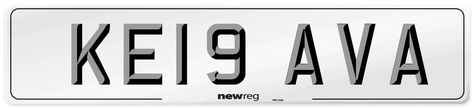 KE19 AVA Number Plate from New Reg